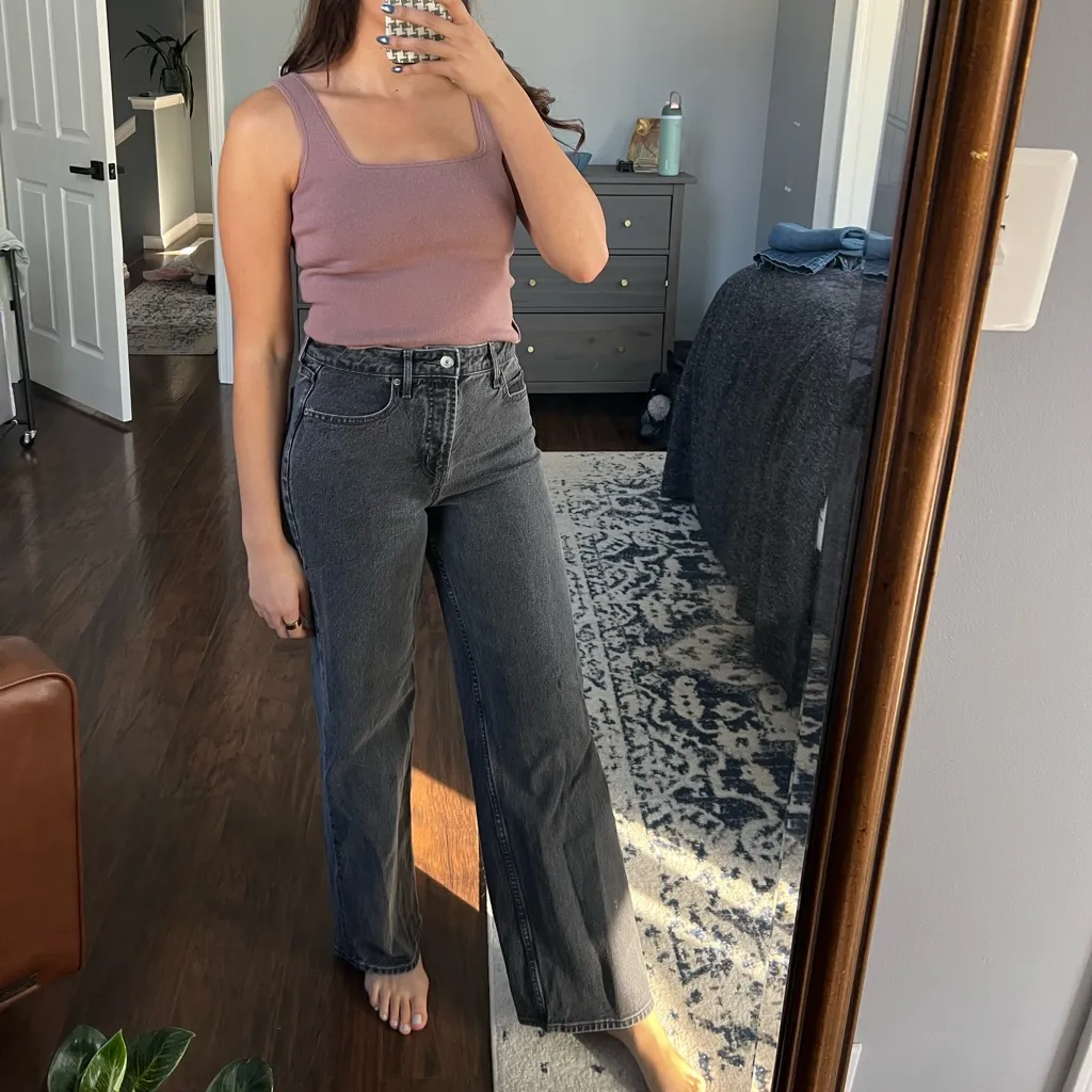 Stretchy Sweater Square Neck Tank Top - Image 2