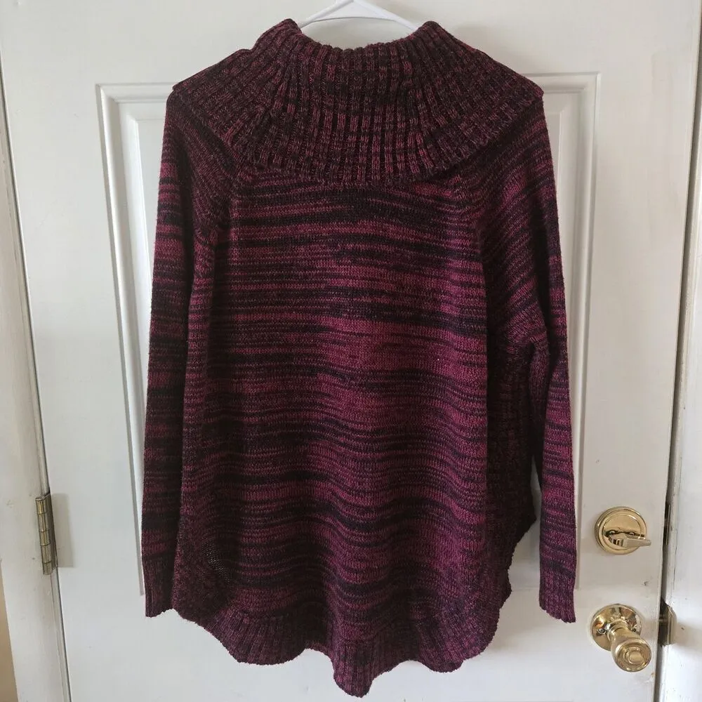 Jason Maxwell  Pullover Cowlneck Sweater Womans Size Large Striped Pattern - Image 3