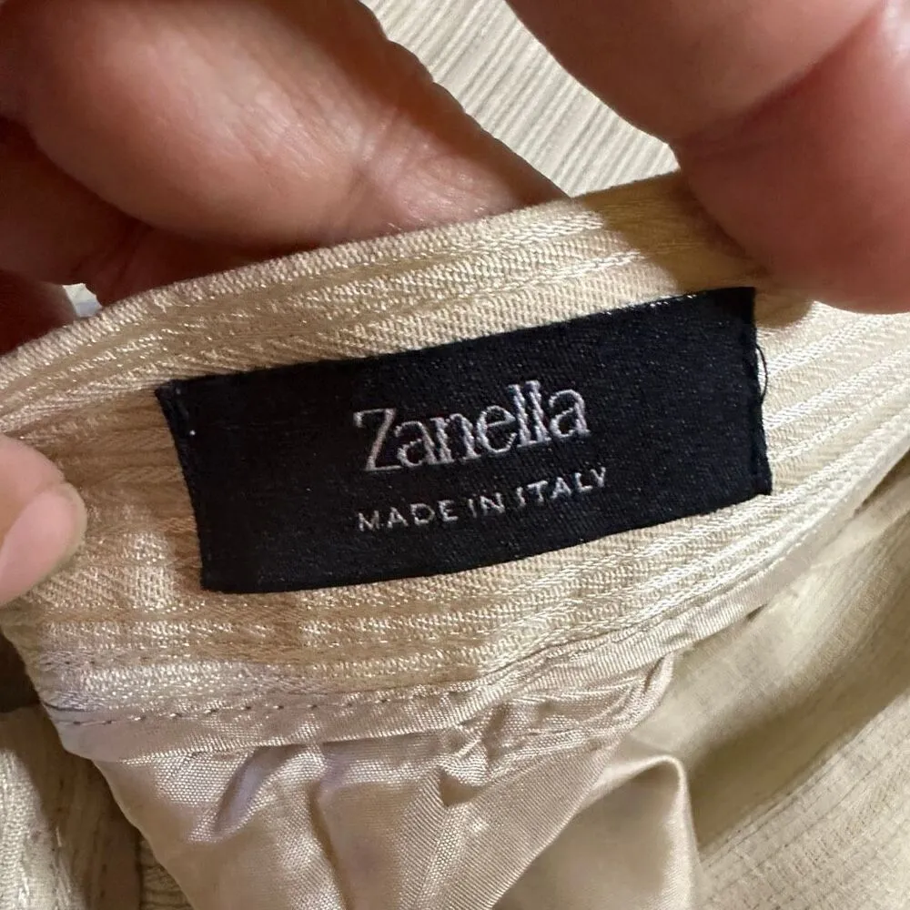 Zanella Corrine with tie front pleated 8 tan - Image 3