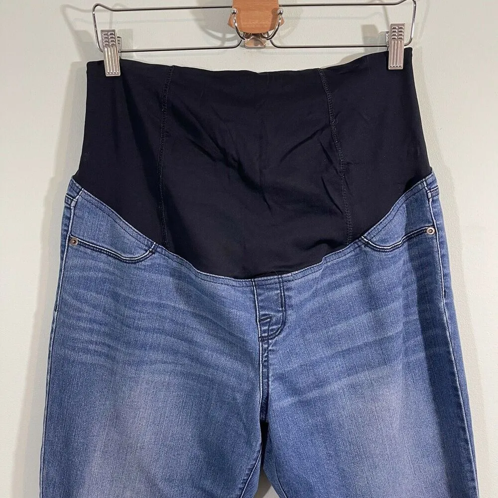 Isabel Maternity Women's Full Coverage Medium Wash Jeggings Size 12 - Image 2