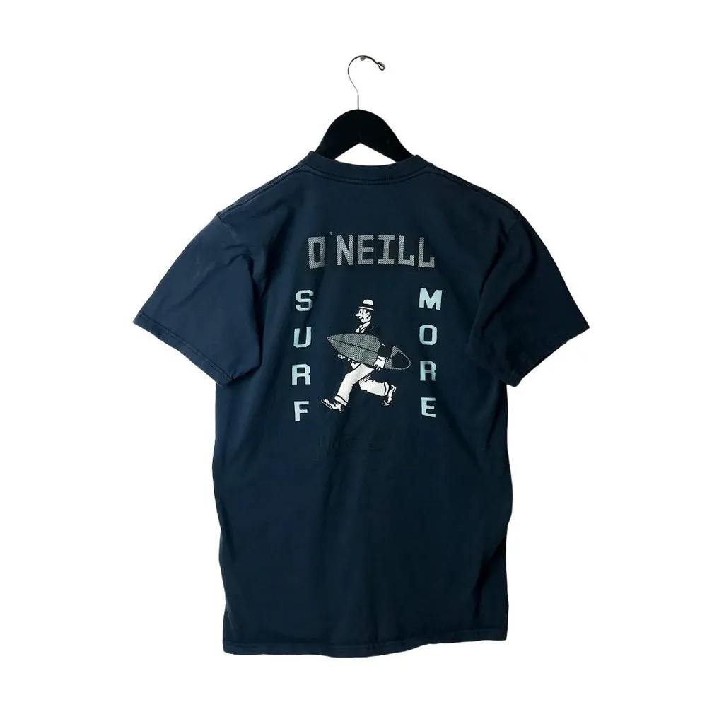 O'Neill Surf More T Shirt Blue Medium M Beach Graphic Tee 100% Cotton Solid Logo - Image 3
