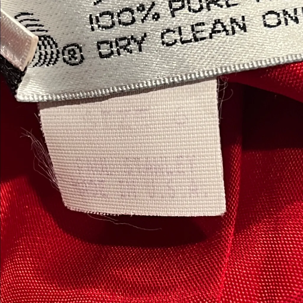 Paul Stanley vintage wool Elegant Red‎ Pencil Skirt for Women size 6 Red - Image 4