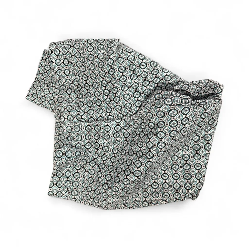 The Limited 10P Geometric Print Dress Pants Blue Black White Retro Mod Style - Image 2