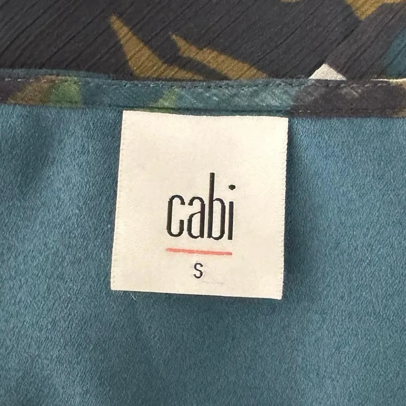 Cabi Dress Women Small Green White Pirouette Floating Floral Flower Preppy Bloom - Image 7