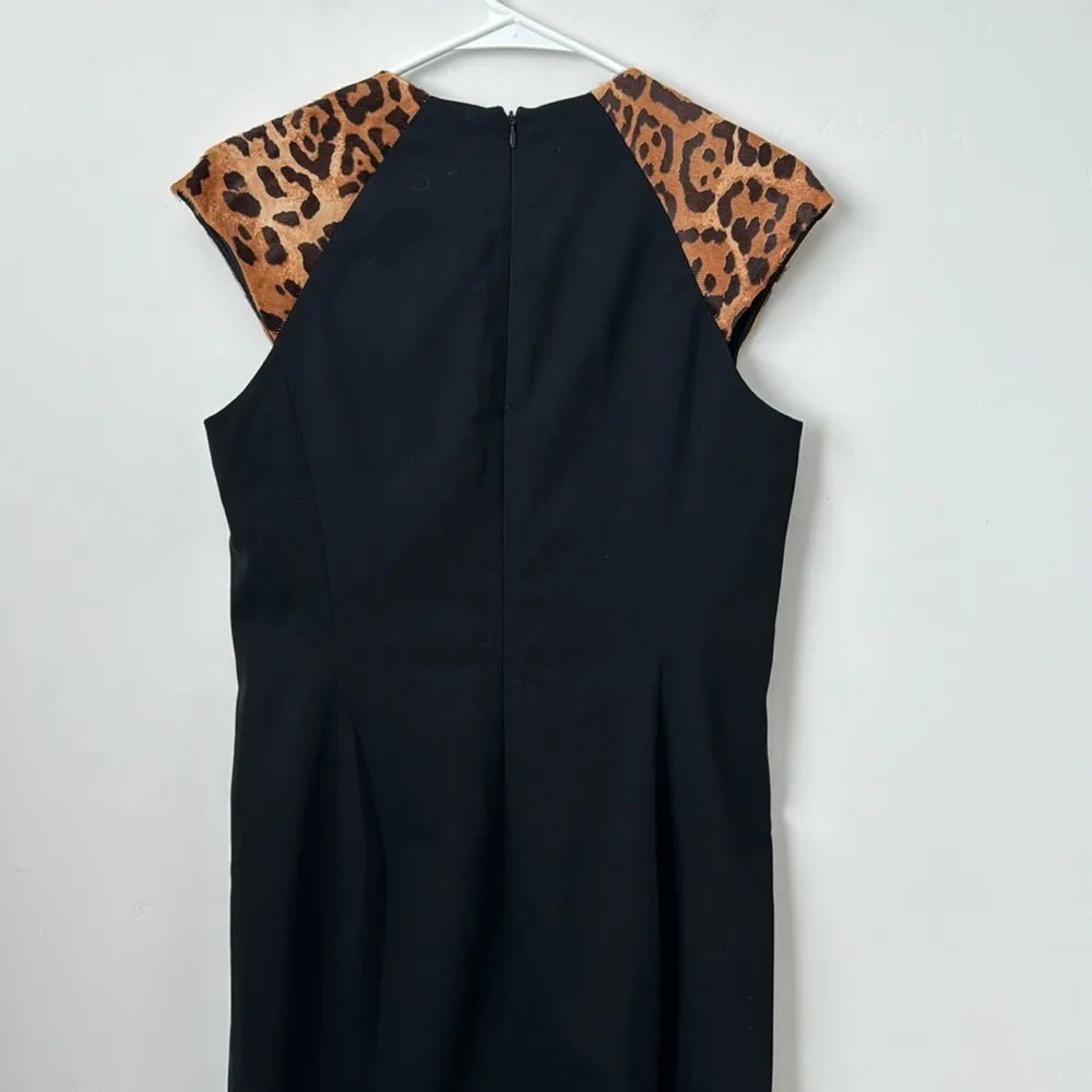 Ralph Lauren Black Label Leopard Wool Blend Farrah Dress Size: 8 - Image 7