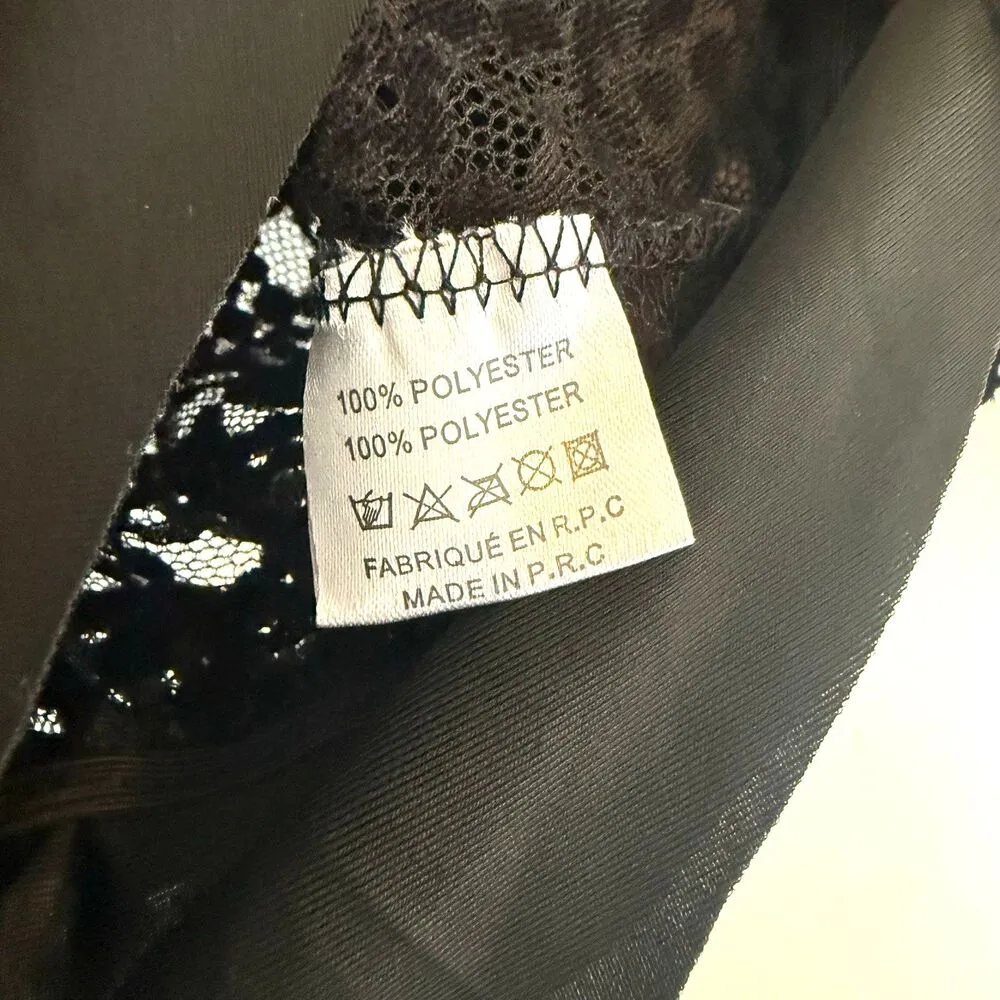 Black Lace Ornella Bodysuit easy clothes luxury women black M/L Size M - Image 7