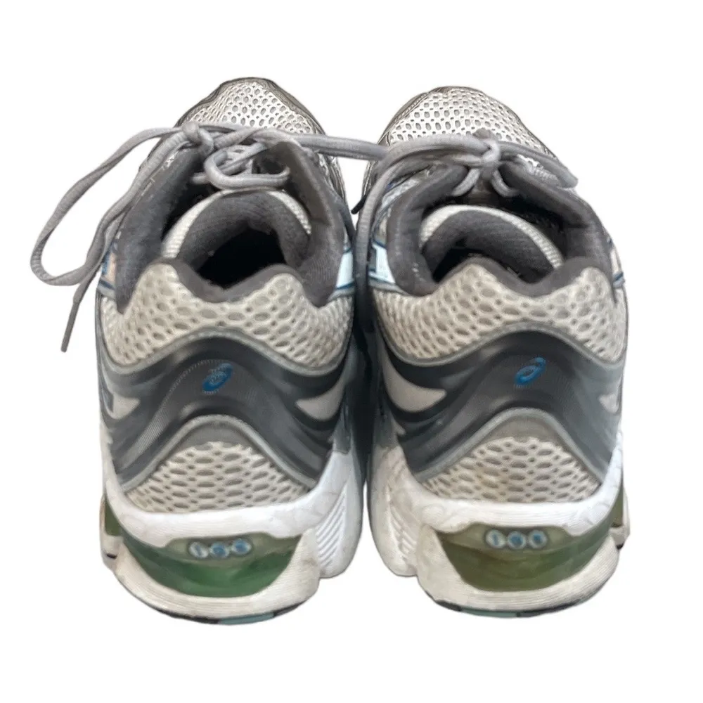 ASICS Gel-Kayano 16 Running Shoes White Blue Silver Size 10.5 - Image 3