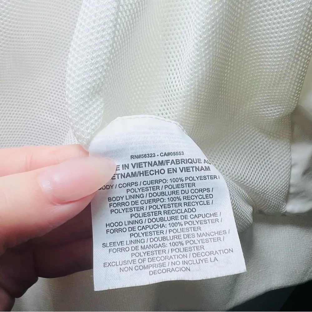 Nike Full Zip Windrunner Hooded Windbreaker Jacket - Sail Off White - XS - Image 13