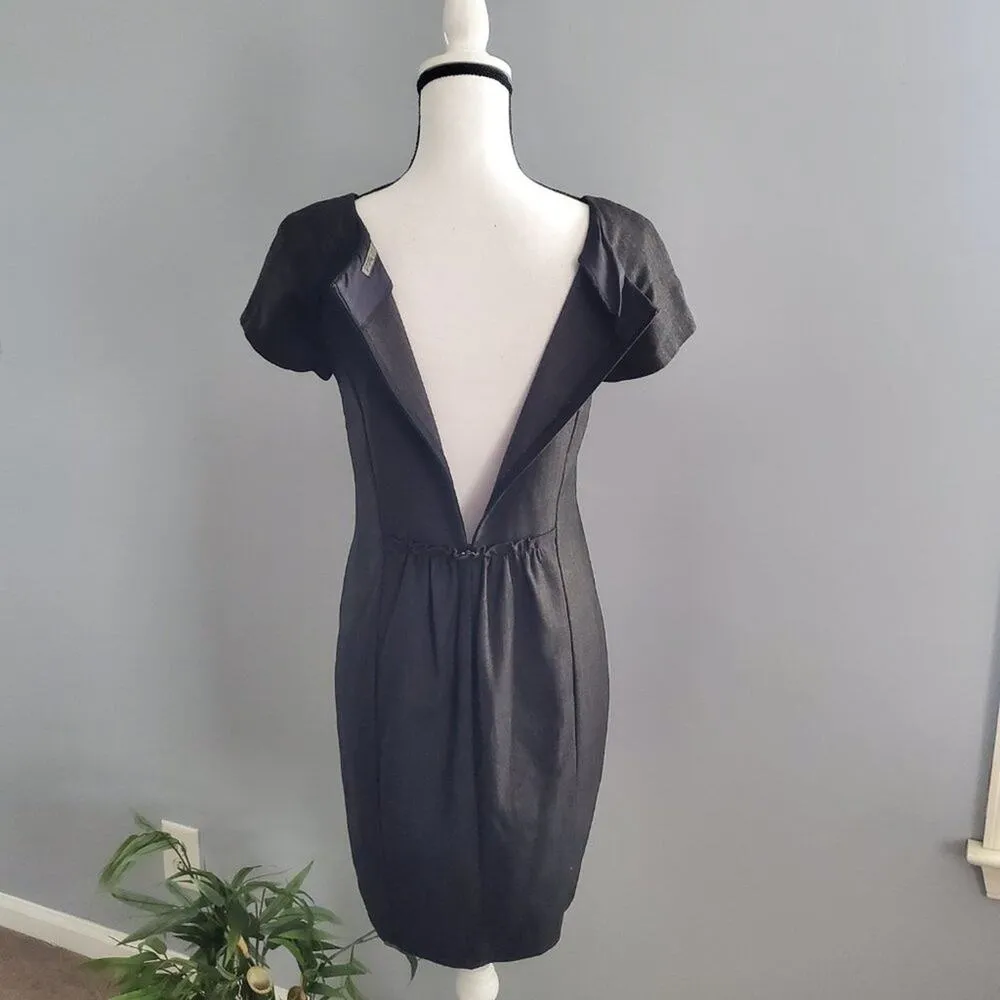 Zara Basic Gray Short Sleeve Sheath Dress - Image 3