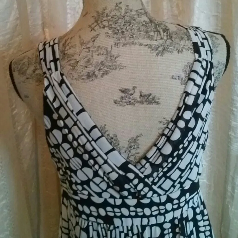 Ronnie Bee Black White Maxi Tank Dress - Image 5