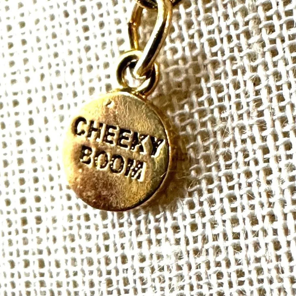 Cheeky Boom CZ gold plated cross pendant necklace - Image 5