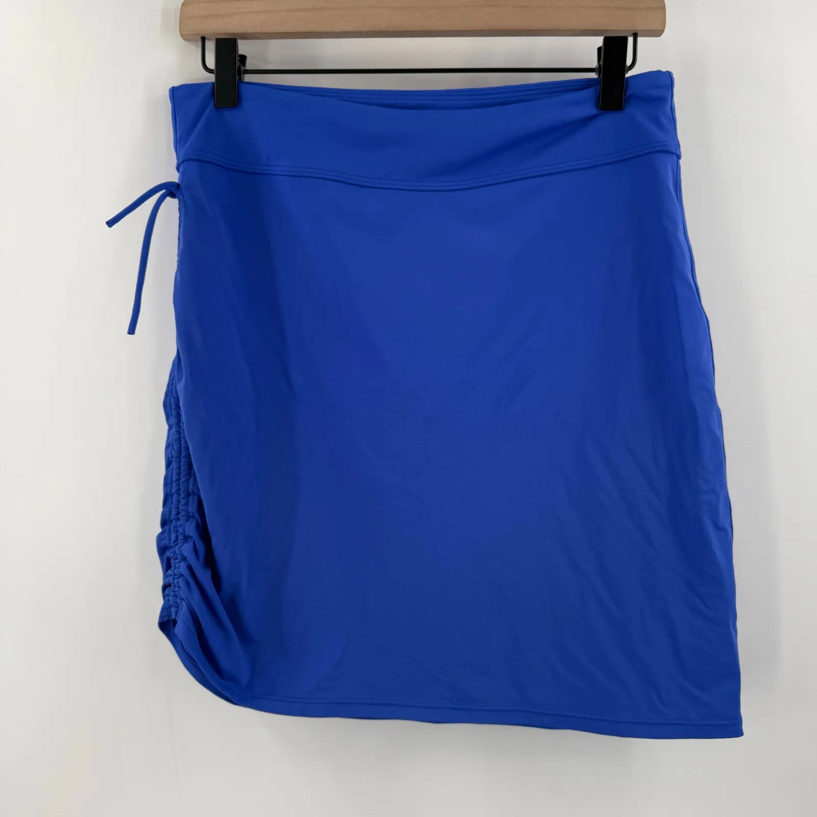 Athleta Celine Swim Skirt Size Small Blue Sarong Athletic Ruched Tidal Cinch - Image 12