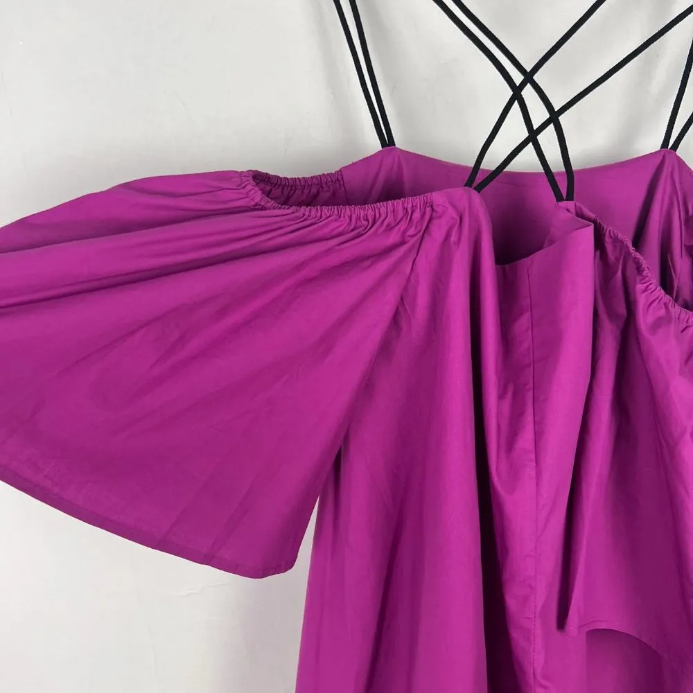 NWT Line & Dot Leon Criss Cross Off The Shoulder Purple Dress Size XS NEW - Image 10