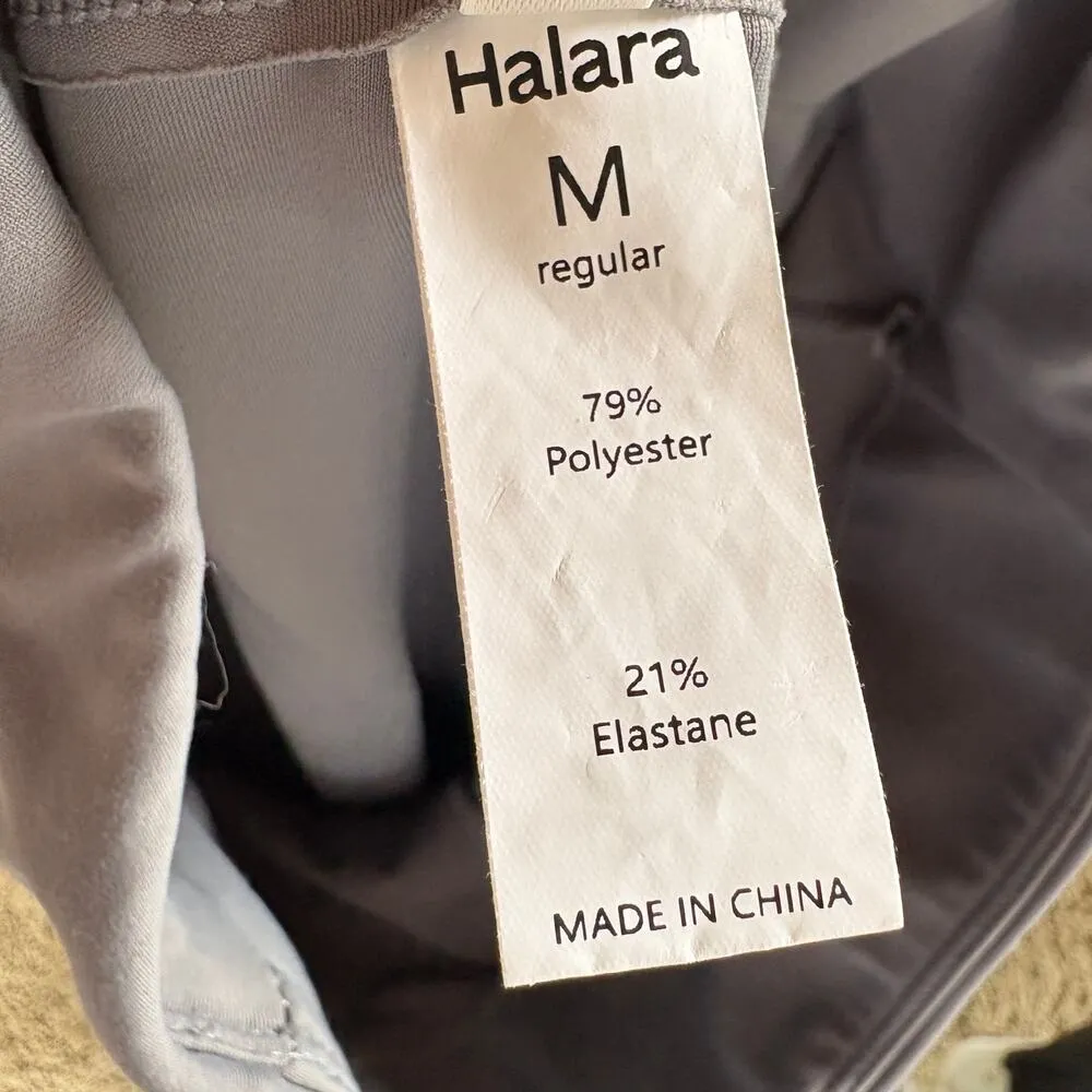 Halara Flex High Rise Flare Gray Work Pant Casual Comfort Leggings Medium - Image 6