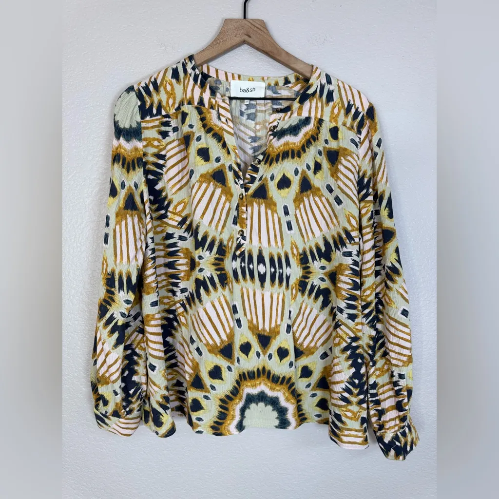 BA&SH Calysta Blouse Beige size 2 US 6 Medium $245 - Image 9