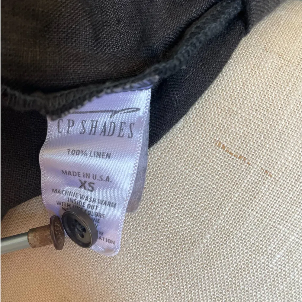 CP Shades Black Oversized 100% Linen Caftan Tunic Dress Size XS X-Small - Image 7