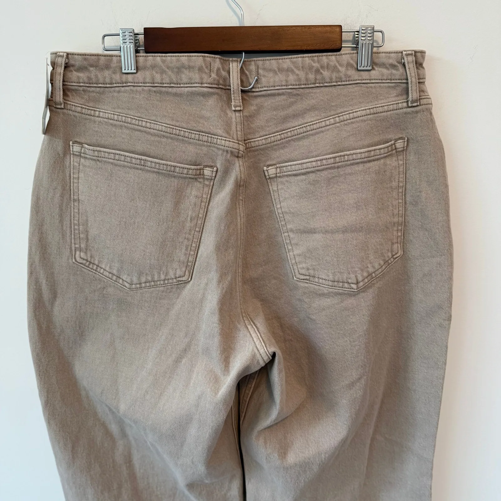 Abercrombie & Fitch Curve Love High Rise 90s Relaxed Jean Oat Size‎ 32/14 NWT - Image 9