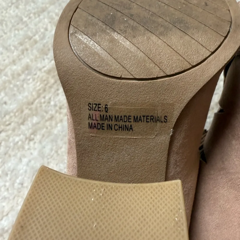 Boot / Sandal Heels Size 6 Brown Tan - Image 7