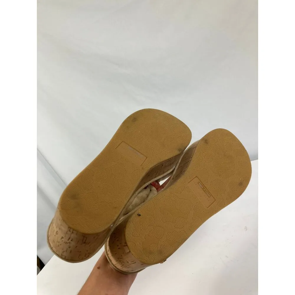 Veronica Beard Geno Cork Wedge Sandals in Sand Size 9.5 - Image 6