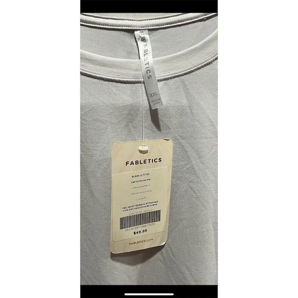 Fabletics Women's 2XL Gray Quick-Dry Short Sleeve T-Shirt Casual - Image 9