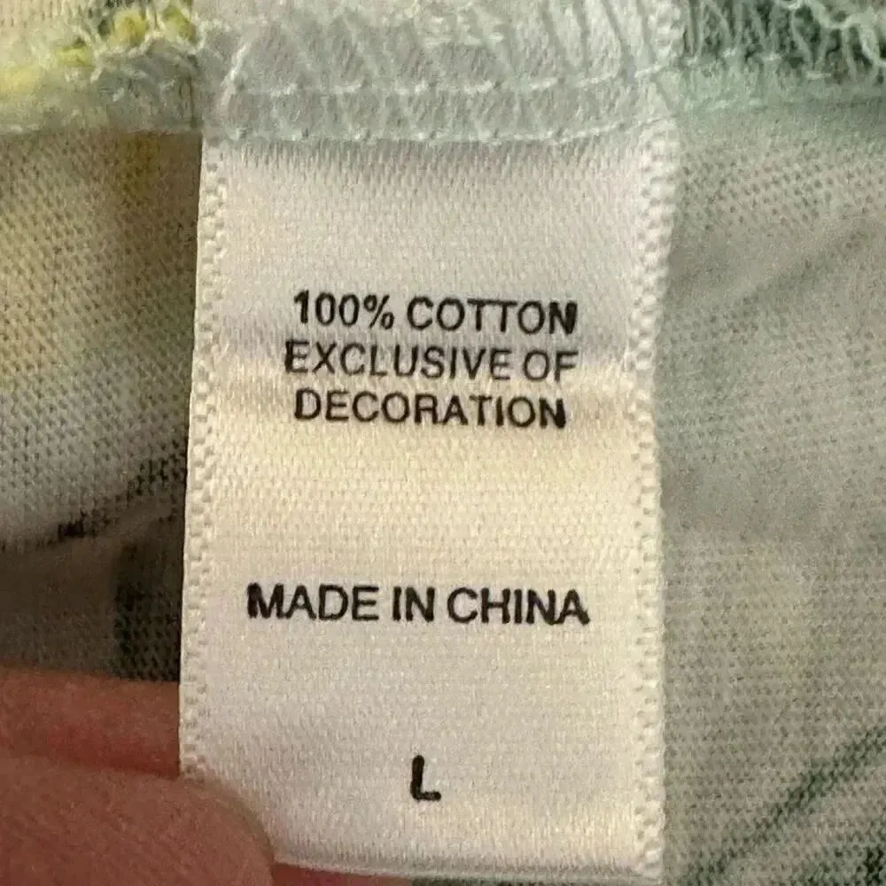 CAROLE HOCHMAN Lemons Matching Set Cotton Short Sleeves Top and Short Pants SZ L Green Size L - Image 8