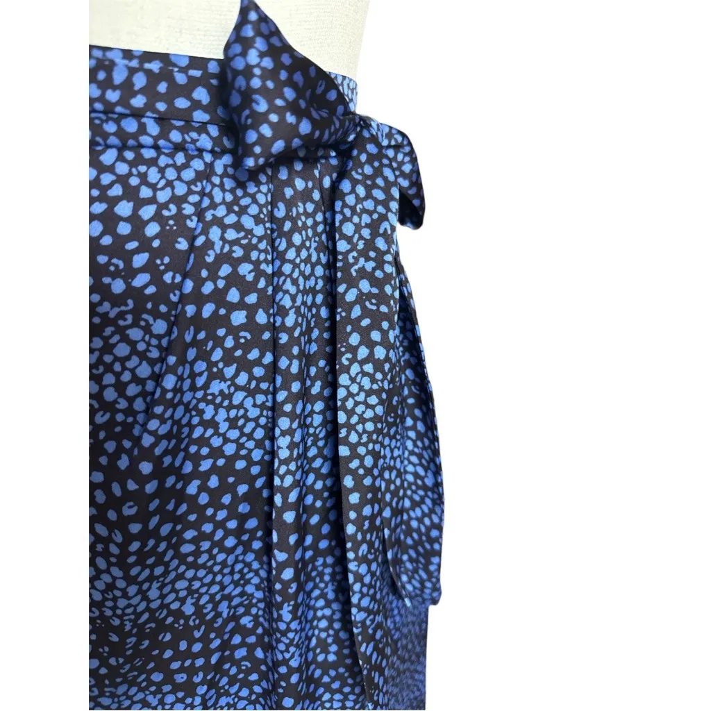 Kelly Renee Blue & Black Snake Skin Print Wrap Skirt‎ Size L Size L - Image 3
