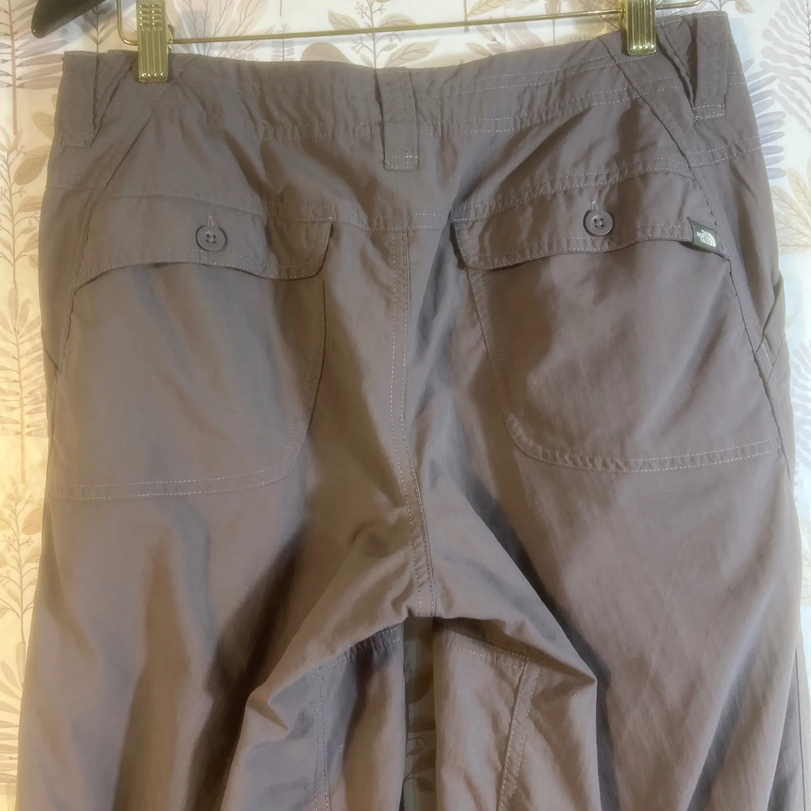 The North‎ Face Women's Nylon Outdoor Hiking Pants Gray Drawstring Pockets  8 - Image 9