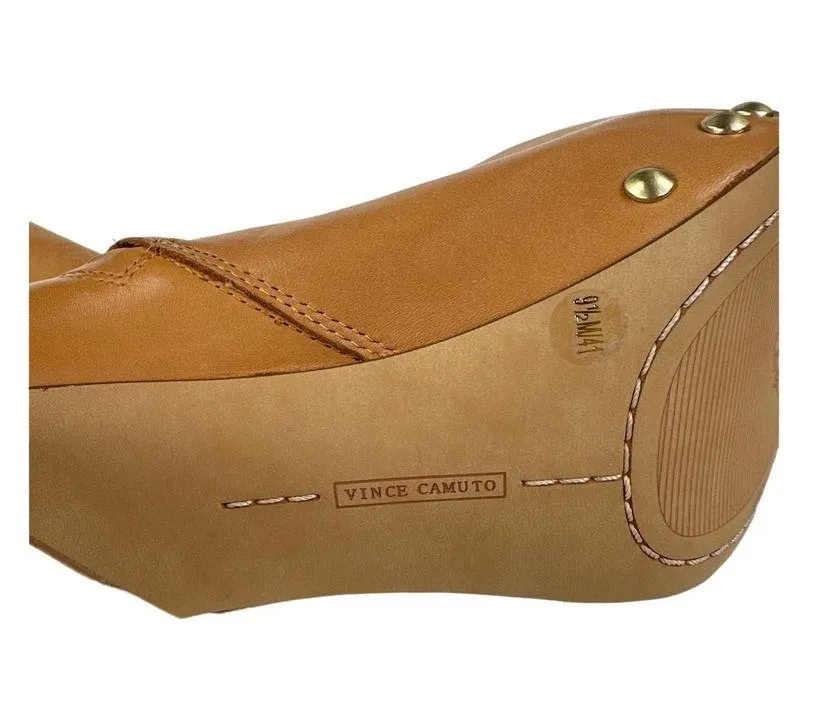 Vince Camuto - Nevvina Tan Studded Platform Ankle Boots in Tan - Image 5