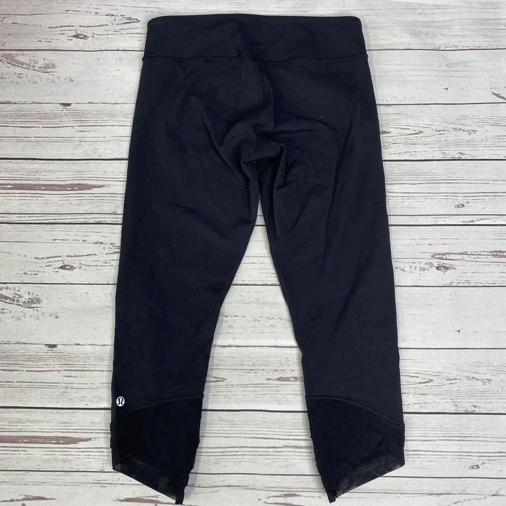 Lululemon Wunder Under Crop *SE Pleat 6 Black Luon - Image 4