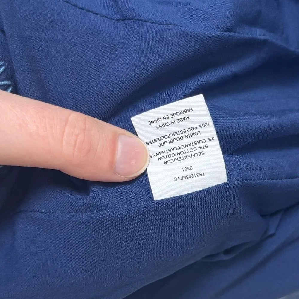 10 Crosby Derek Lam Aster Quilted‎ Jacket 10 Blue Floral Crochet Coastal Prep - Image 10