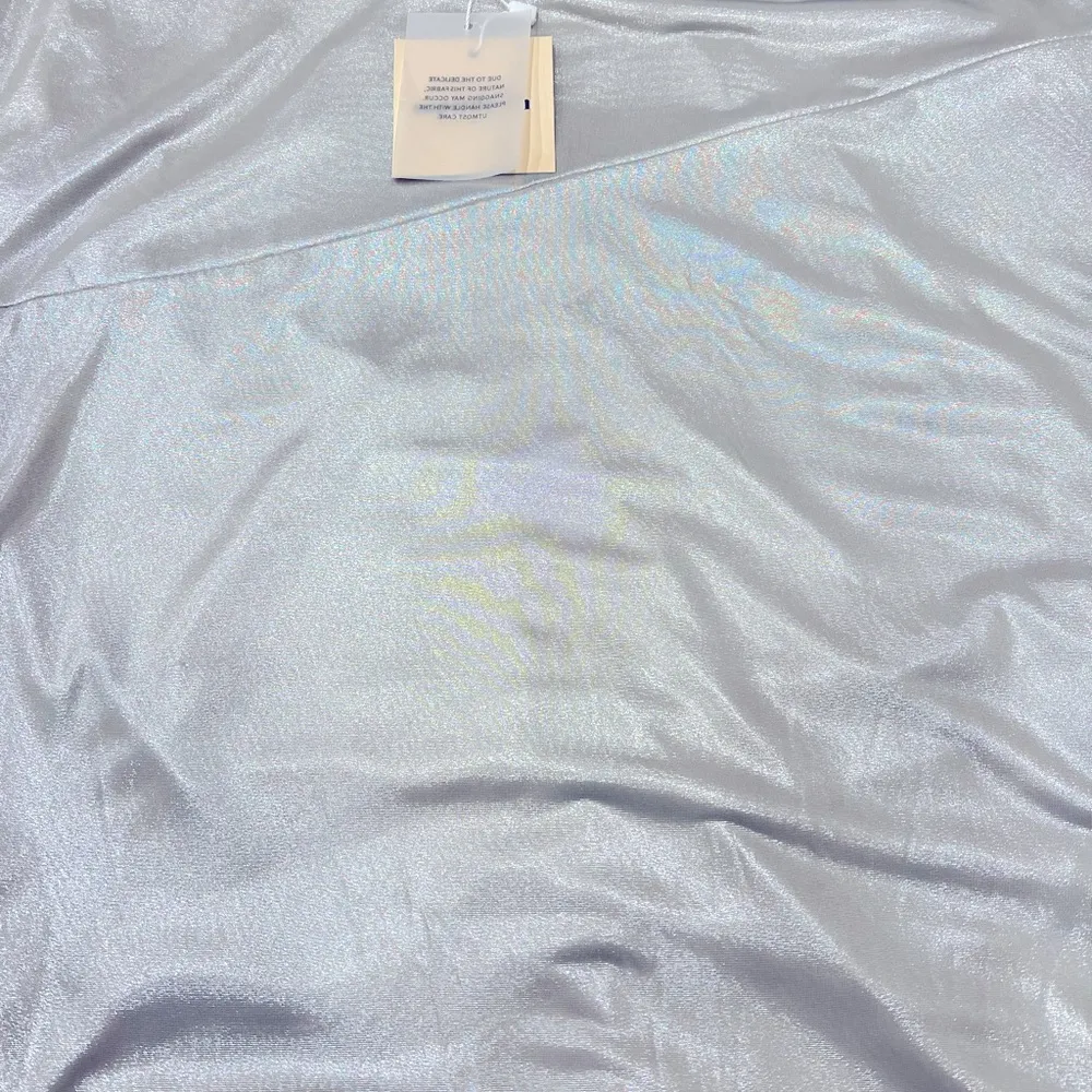 NWT Superdown Lucia Column Skirt in Silver, size XL - Image 8