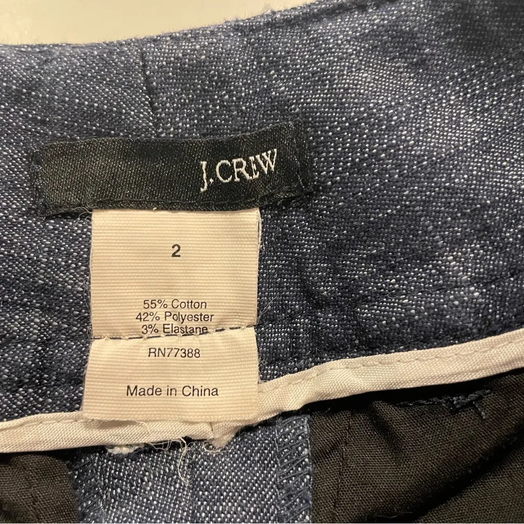 J.Crew Blue Chambray Capri Jeans Straight Wide-Leg Women’s 2 Mid Rise Classic - Image 9