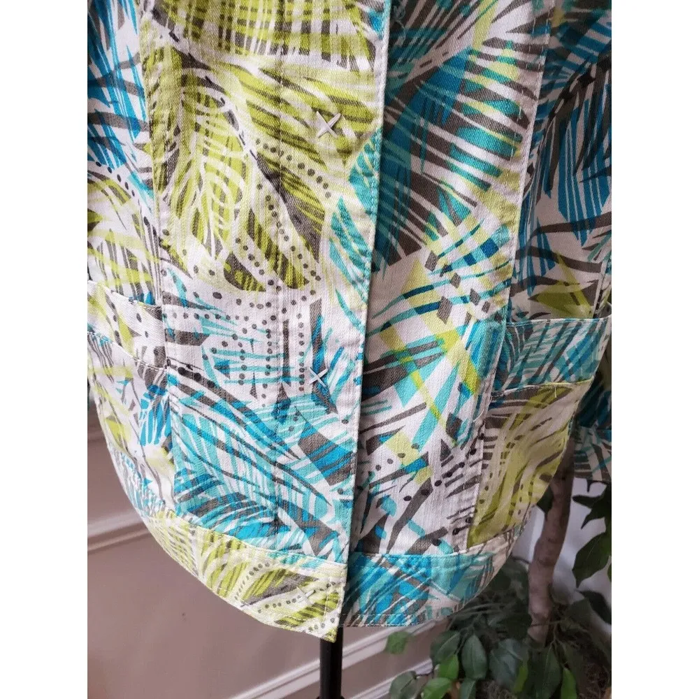 Ruby Rd. Women Multicolor Cotton Long Sleeve Button Front Jacket Blazer Size 22W - Image 6