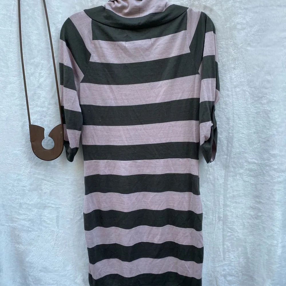Zara Collection Striped Dress Cowl Neck - Image 9