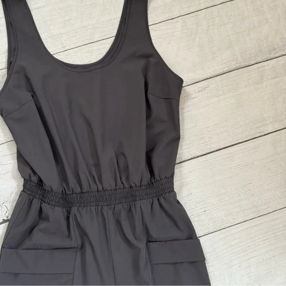Flexure Bodywear size large dark gray tank top shorts romper - Image 4