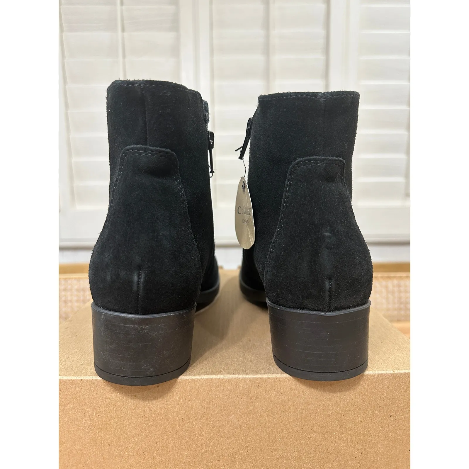 La Canadienne Saria Booties Ankle Boots Black Suede Size 6 NWOB Waterproof Upper - Image 11