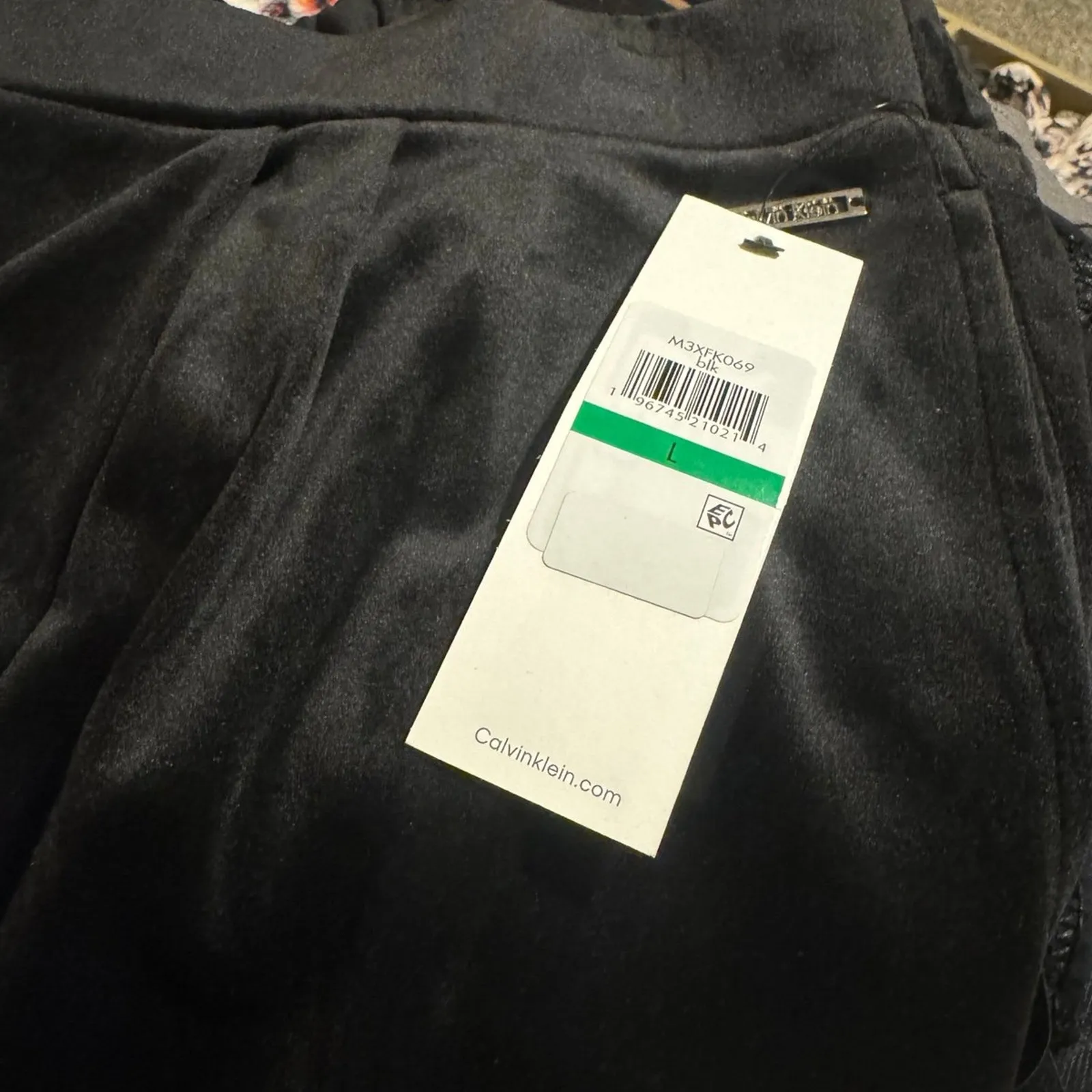 Calvin Klein Black Velour Pants - Image 7