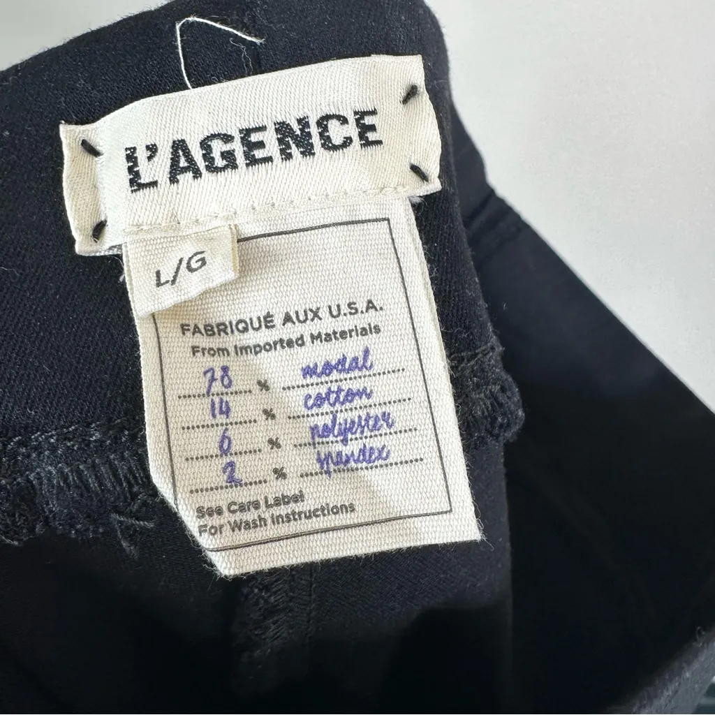 L'agence Rochelle Black Coated Stretch Skinny Jean Womens Large Pull On Pants - Image 7