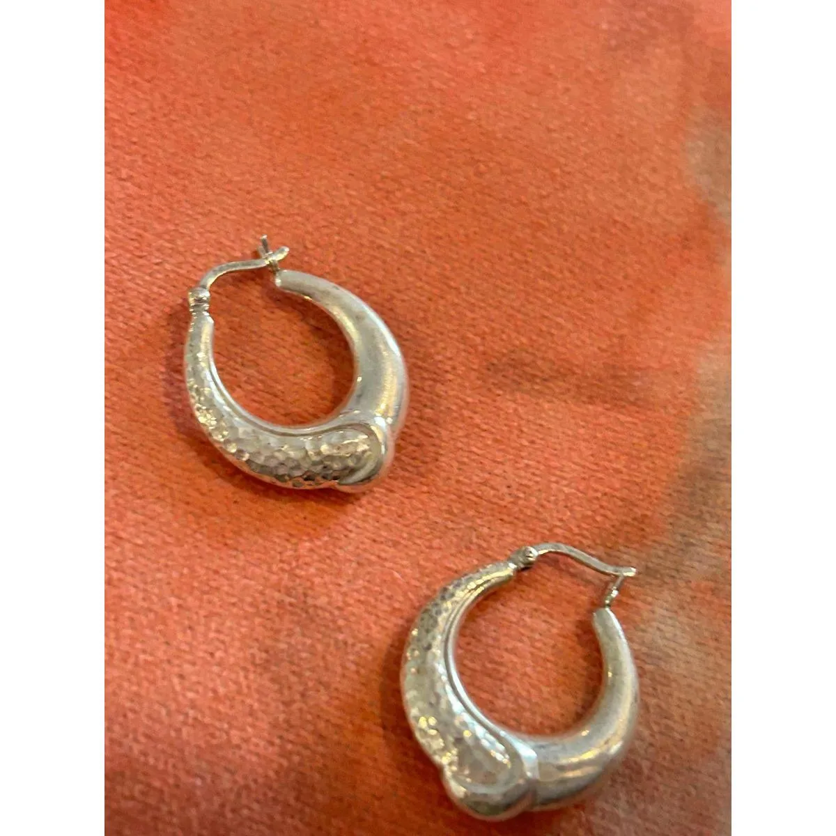 earrings hoops 925 sterling silver cute vintage - Image 4
