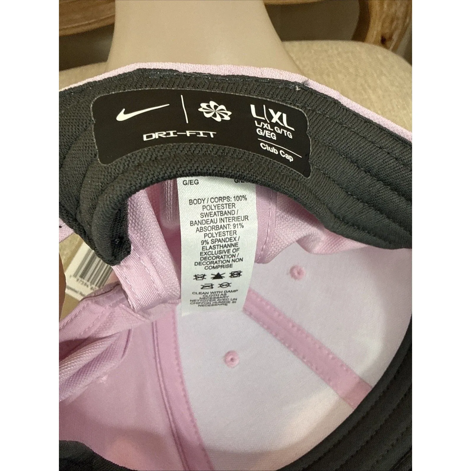 Nike Dri Fit Club Cap Swoosh Adult Golf Hat Lilac  L/XL Adjustable Casual Preppy - Image 7