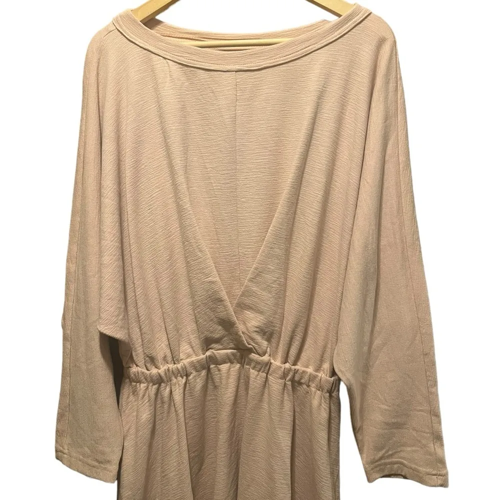 Free People Beach Santa Maria Blush Long Sleeve Mini Dress Size Medium - Image 6