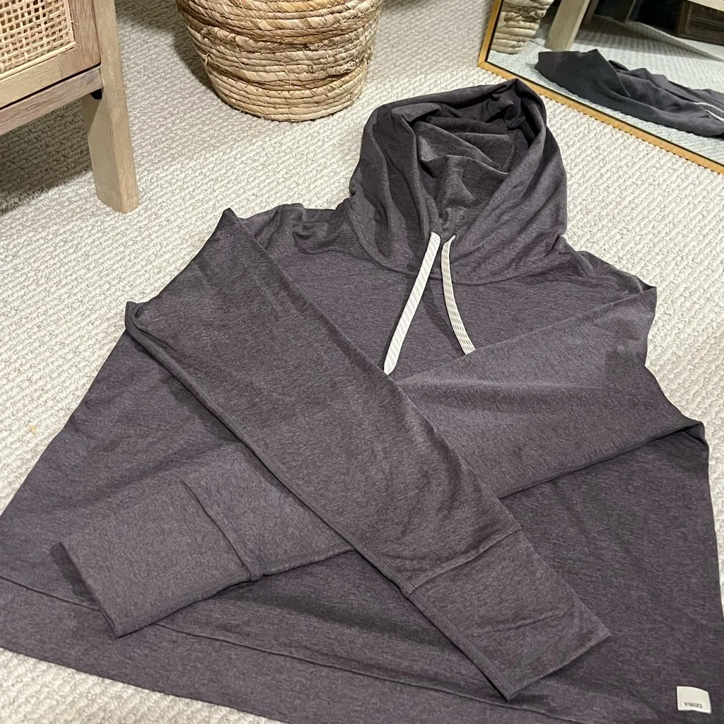 Vuori Women’s Purple Hoodie with White Drawstrings - Image 6