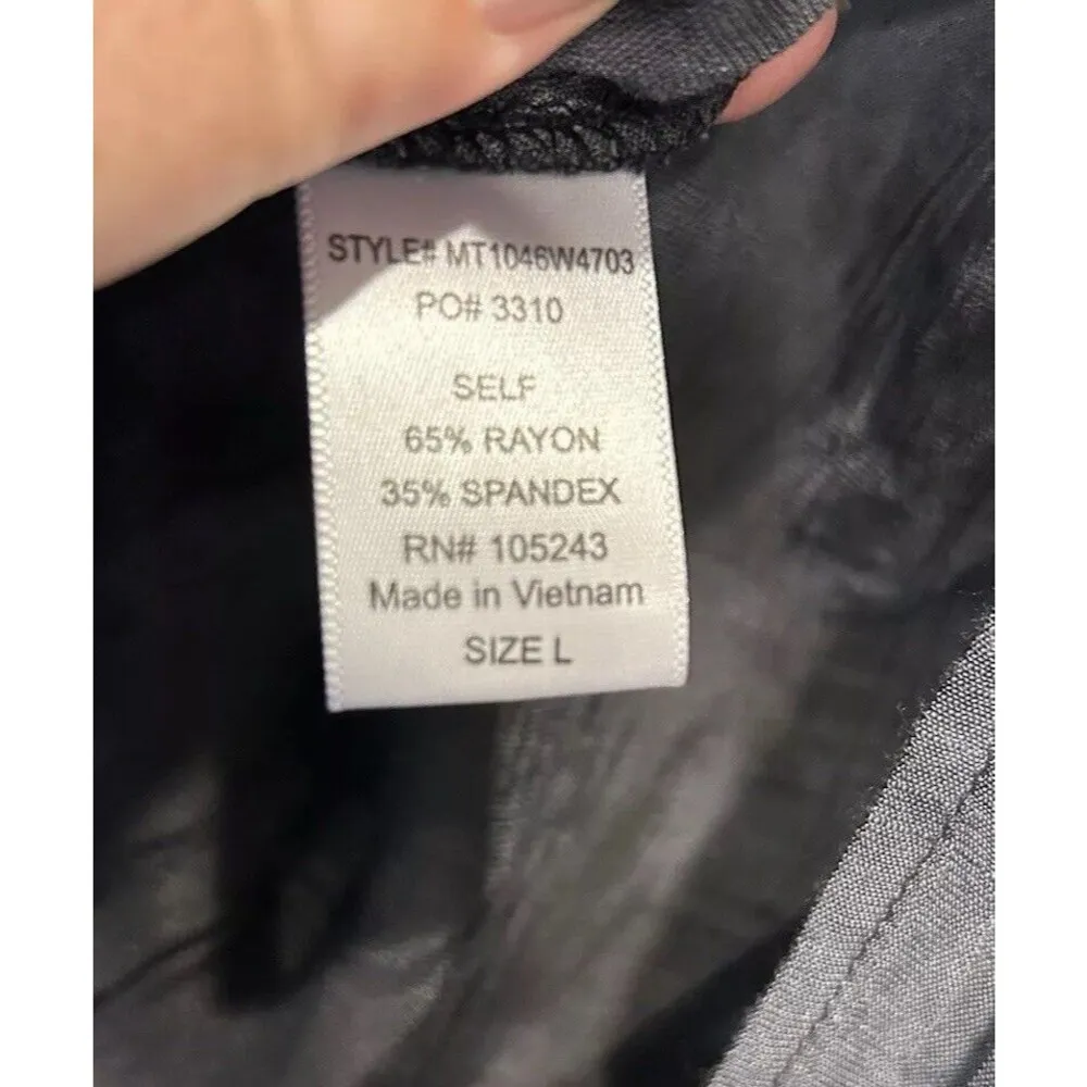 Bobeau Women's Size Large Tie Dye Dolman Top Black Gray White Casual Boho Hippie - Image 8