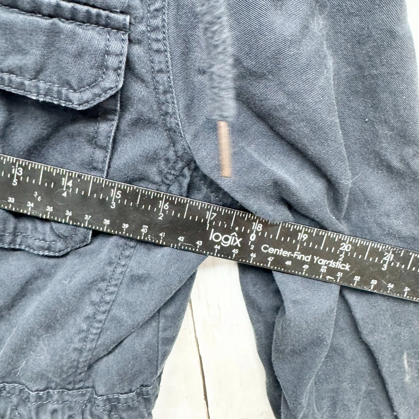 Fat Face Jacket Women Size 10 Navy Zip Button Hooded Utility Cinch Waist Pockets Blue - Image 5