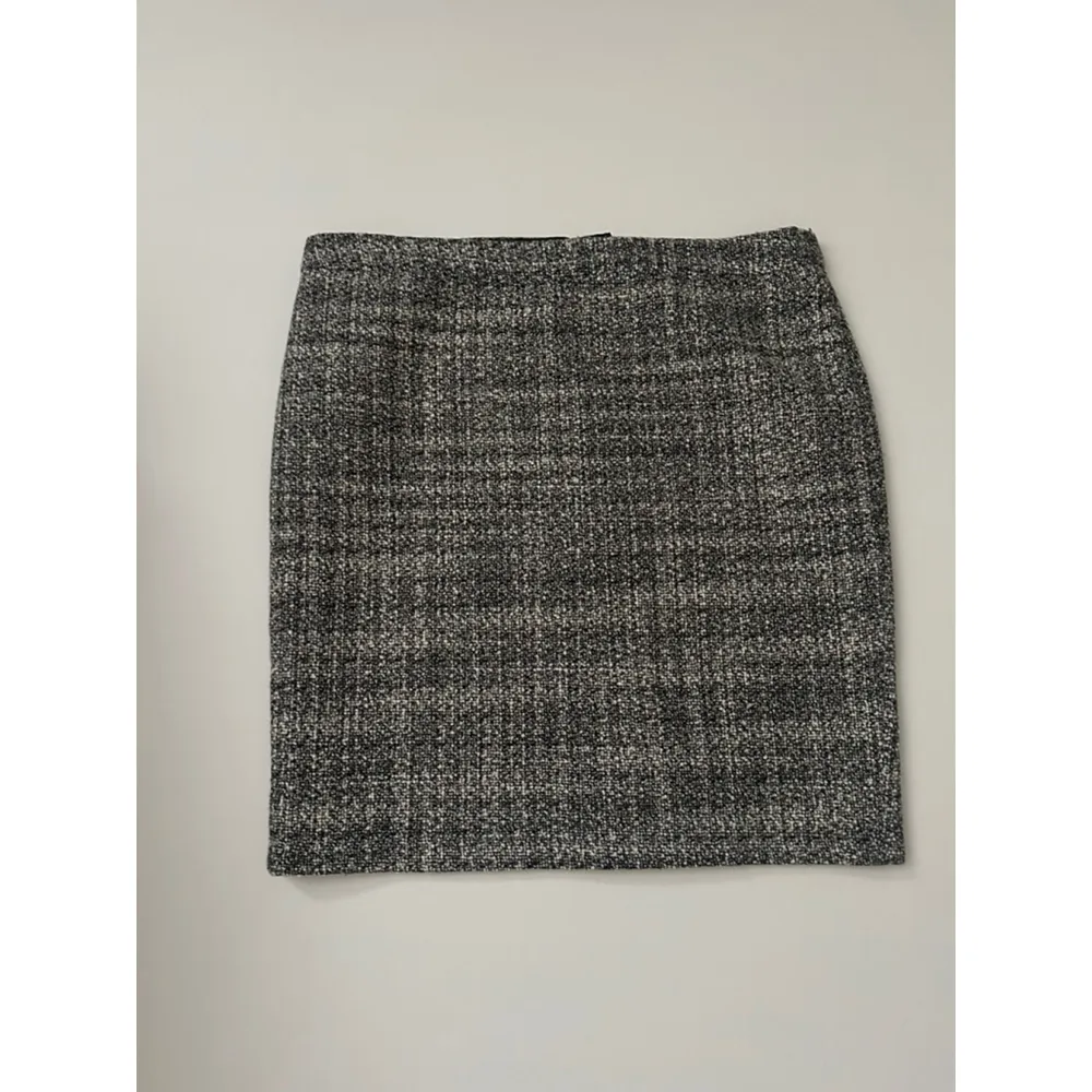 Women's Dalia‎ Collection Gray Tweed Pencil Skirt - Image 2