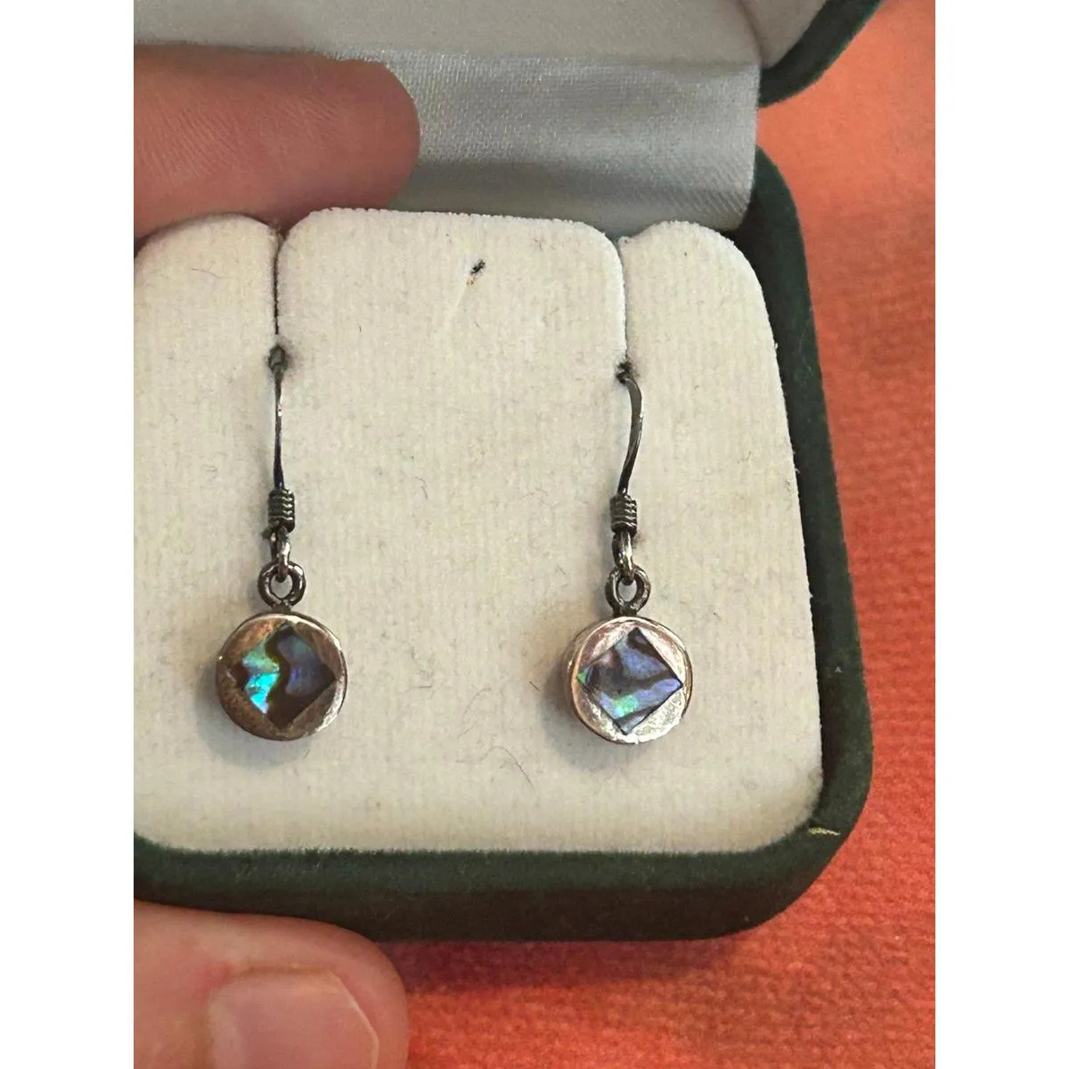 New Zealand paua shell sterling silver 925 earrings - Image 4