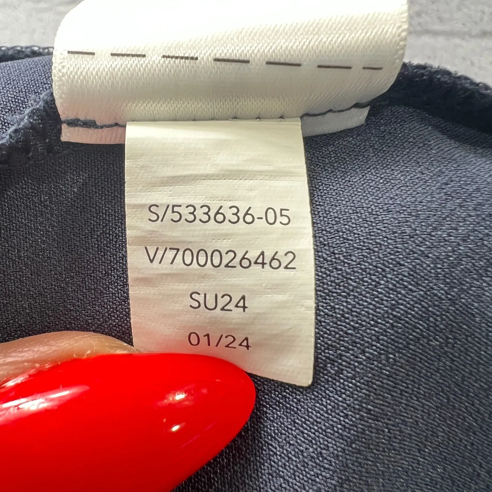 Athleta Endless High Rise Pant Navy Blue Textured Stretch Tapered Fit 14P Casual - Image 7