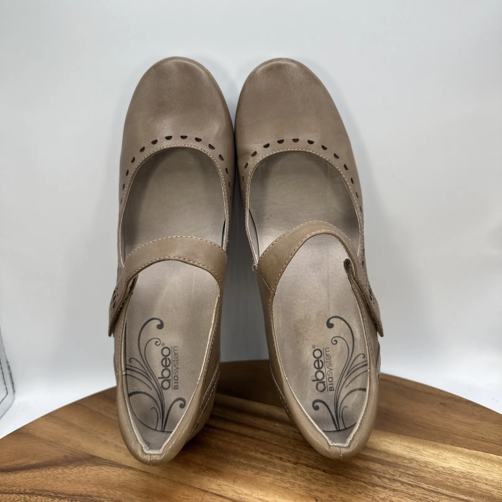 Abeo Penny Mary Jane Heels Shoes Brown Leather Retro Comfort Women's 10N Size 10 - Image 7