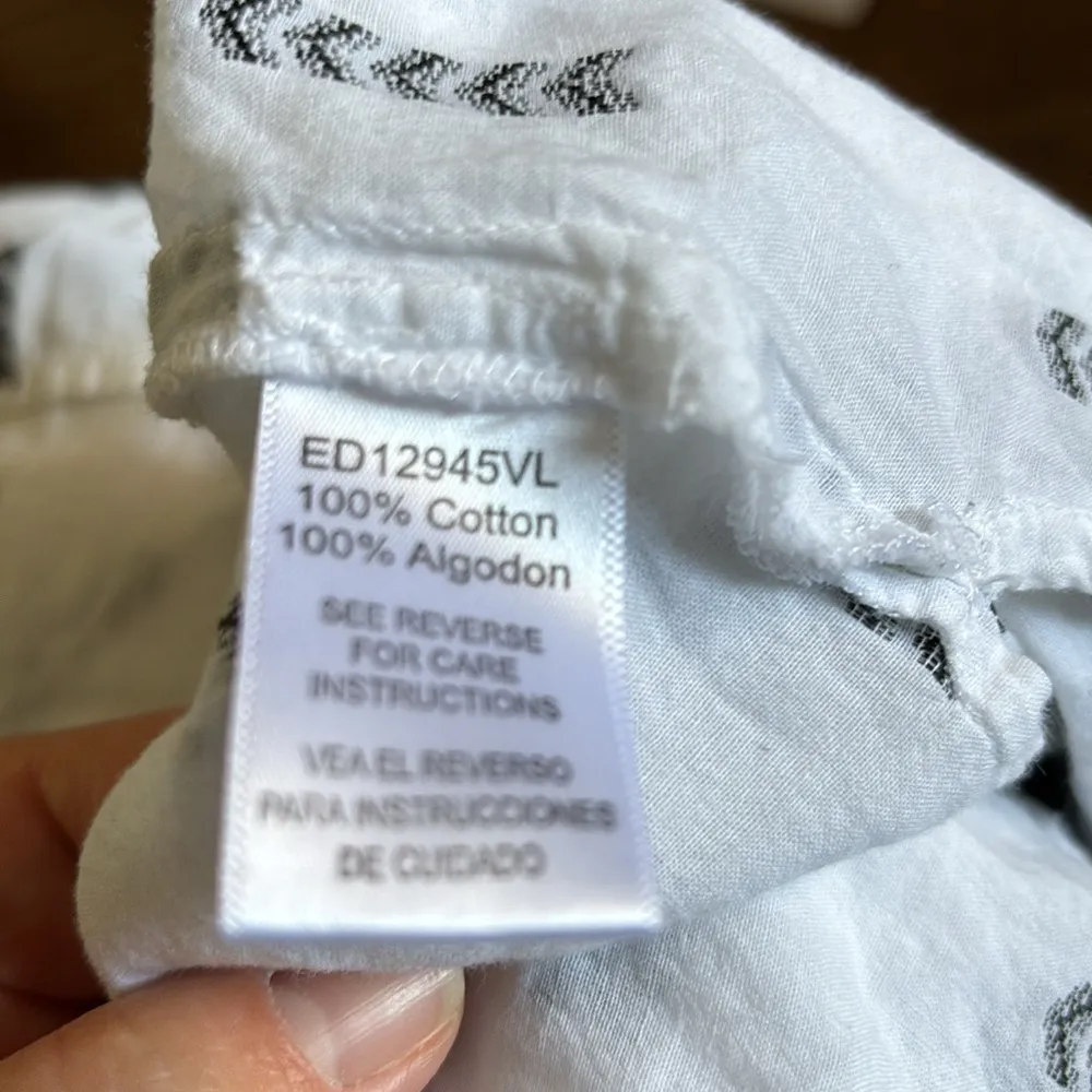 En crème Tunic size medium embroidered 100% cotton - Image 5