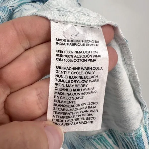 Chico's Seashell Print Pima‎ Cotton Short Sleeve T-Shirt Size 3, XL Coastal - Image 5